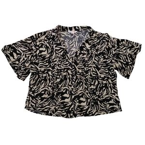 Chic Zebra Print Women's Blouse